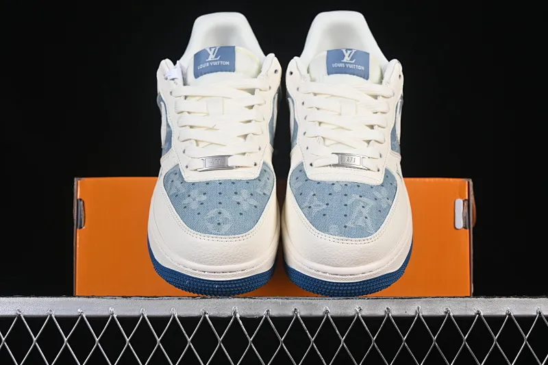 All categories Nk Air Force 1 Air Force series Nk Air Force 1 Low Air Force low-top Nike Air Force 1'07 Low joint white and blue canvas Air Force 1 low-top casual sneakers XD2588-606